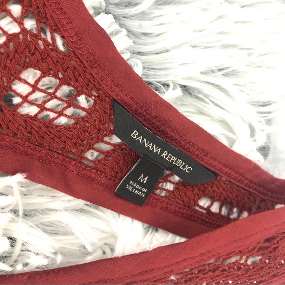 Banana Republic Boho Crochet Racerback Tank EUC - Picture 7 of 8